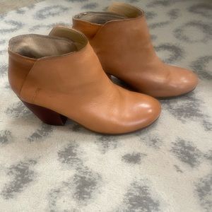 Carmel colored leather booties!